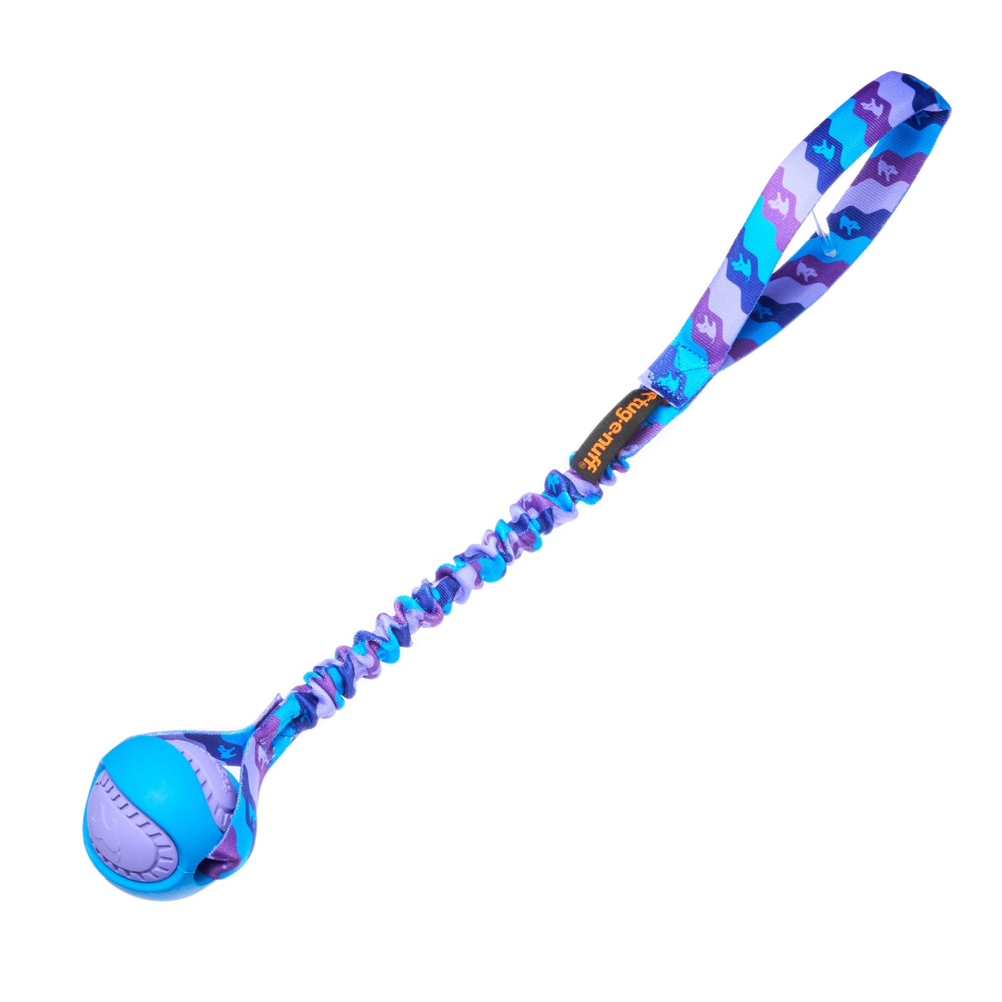PowerBall Bungee Tug | Dog Ball Toys | Tug-E-Nuff: Orange Pattern