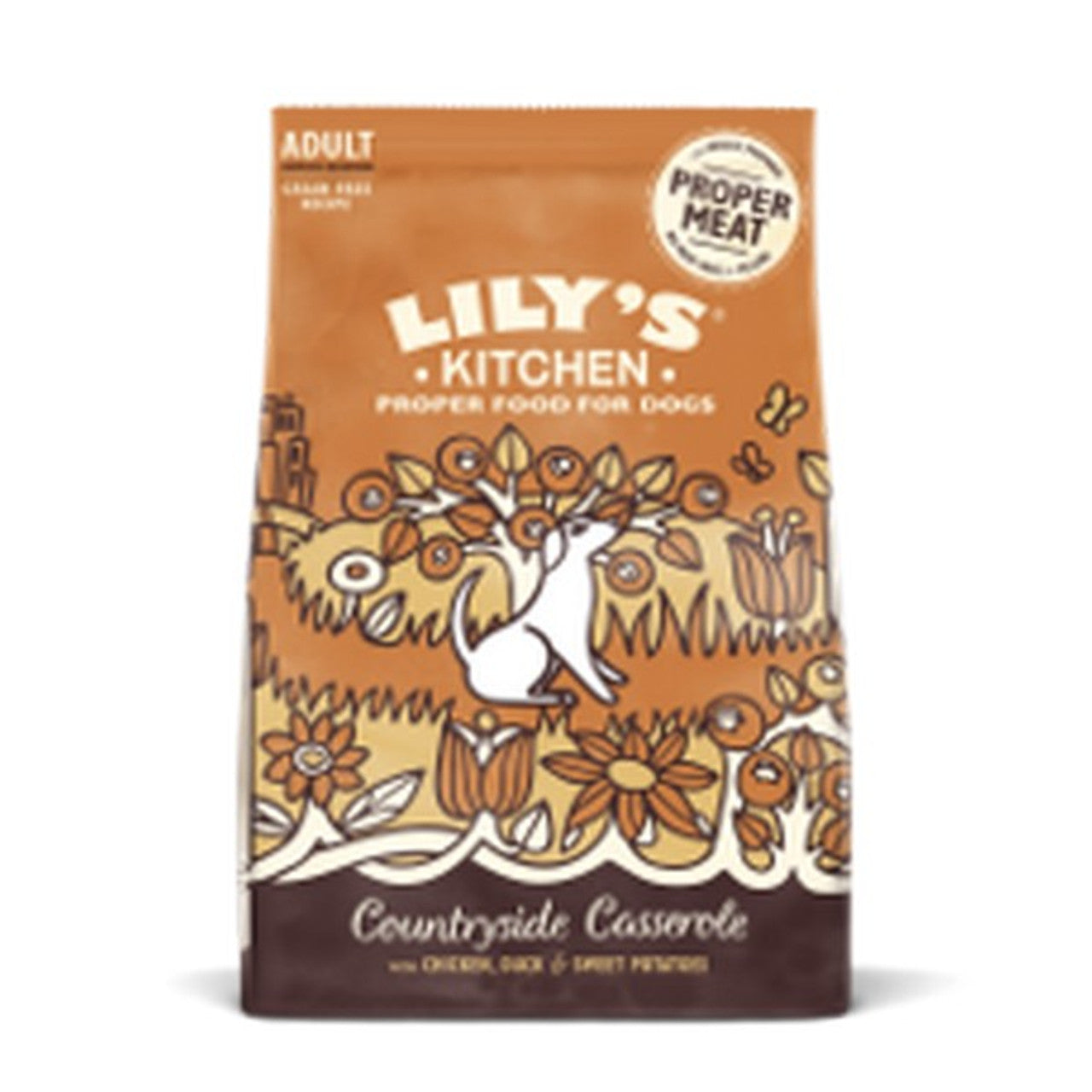 Lilys Kitchen Chicken and Duck Countryside Casserole Dry Dog Food 2.5kg