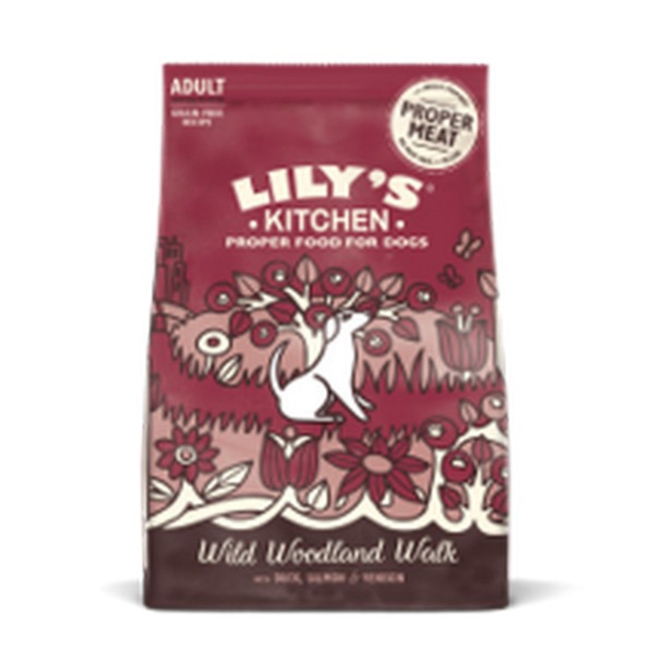 Lilys Kitchen Wild Woodland Walk with Duck Venison and Salmon Dry Dog Food 2.5kg