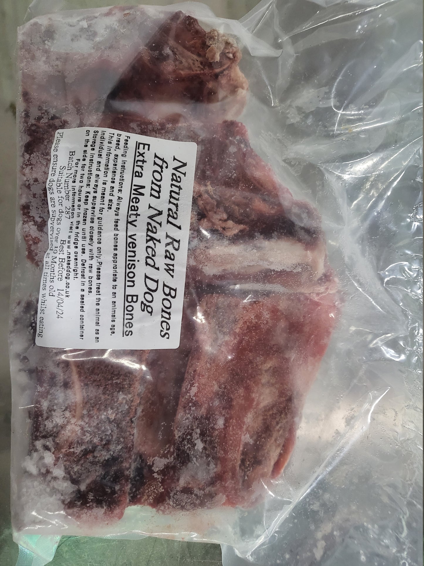 Naked Venison Meaty Neck Bone - 2 pack