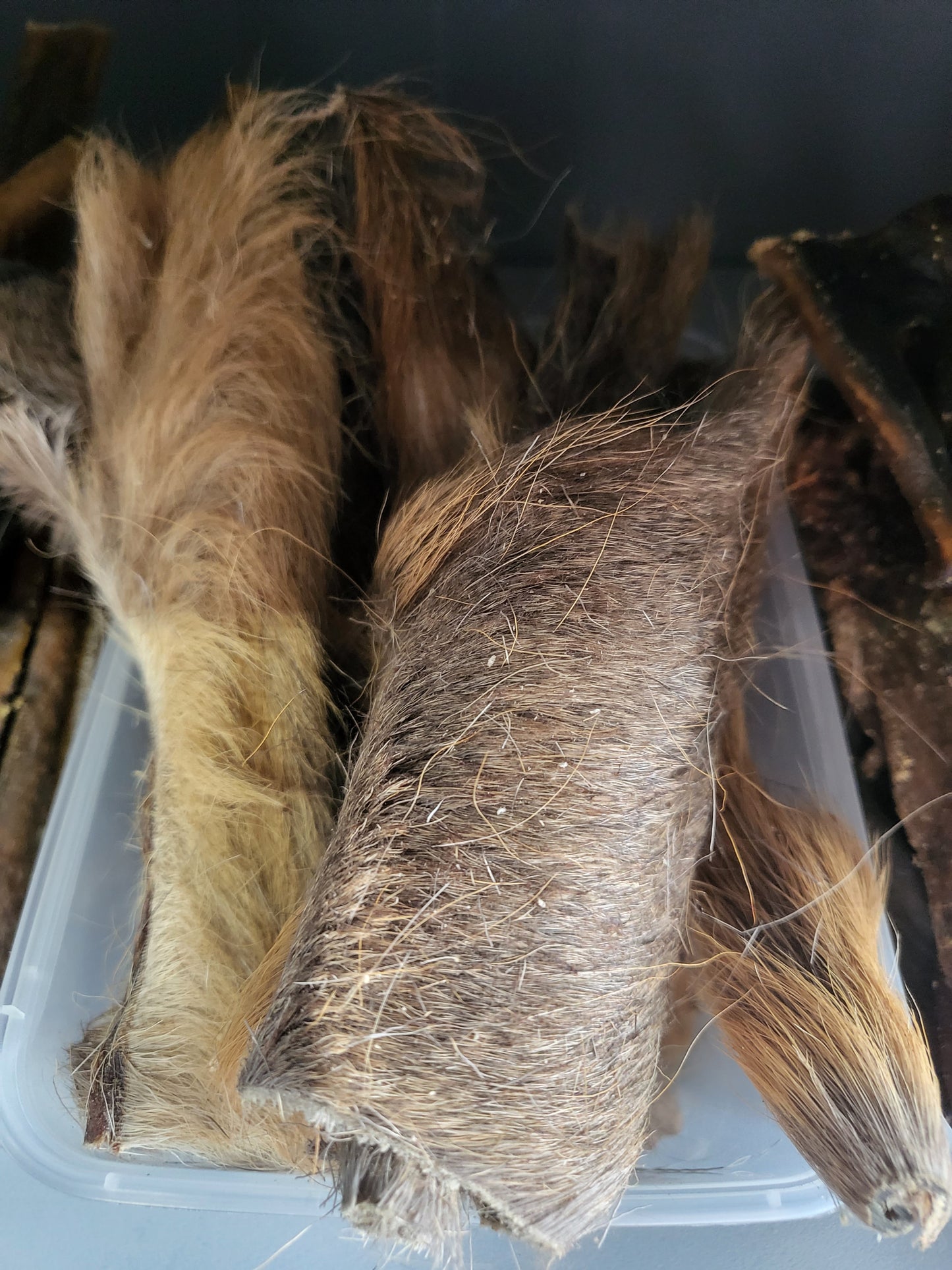 Venison Skin with fur Chews Single piece