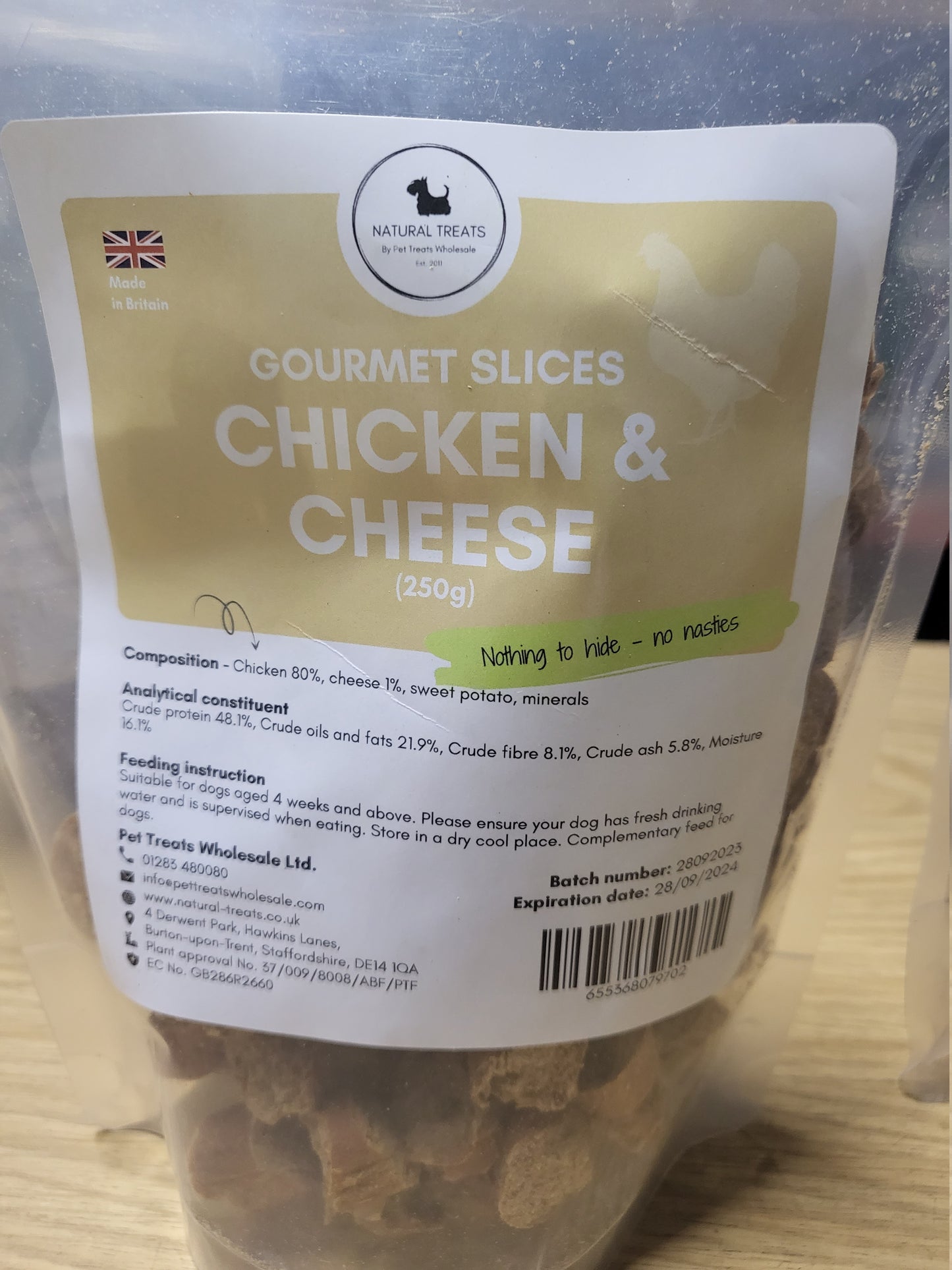 Sausage Slices - Chicken and Cheese 250g