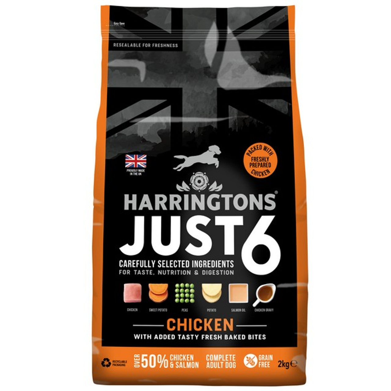 Harringtons Just 6 Dry Chicken 2kg