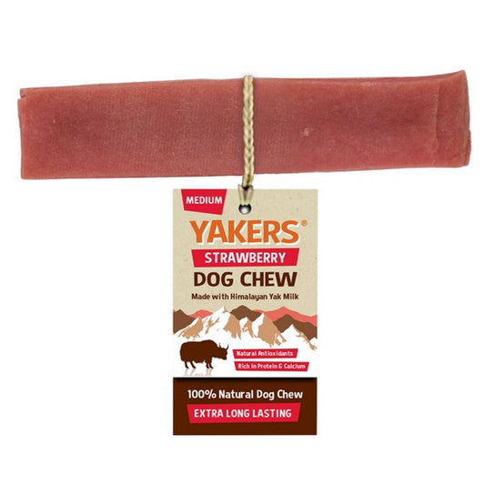 Yakers Strawberry Dog Chew Medium YAKERS