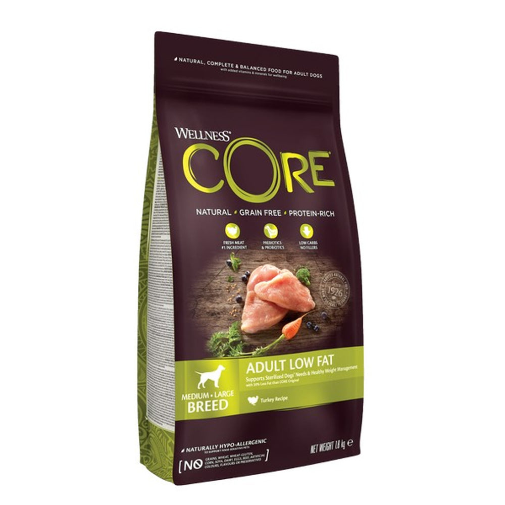 Wellness CORE Dog Dry Adult Low Fat - Turkey Recipe 1.8kg