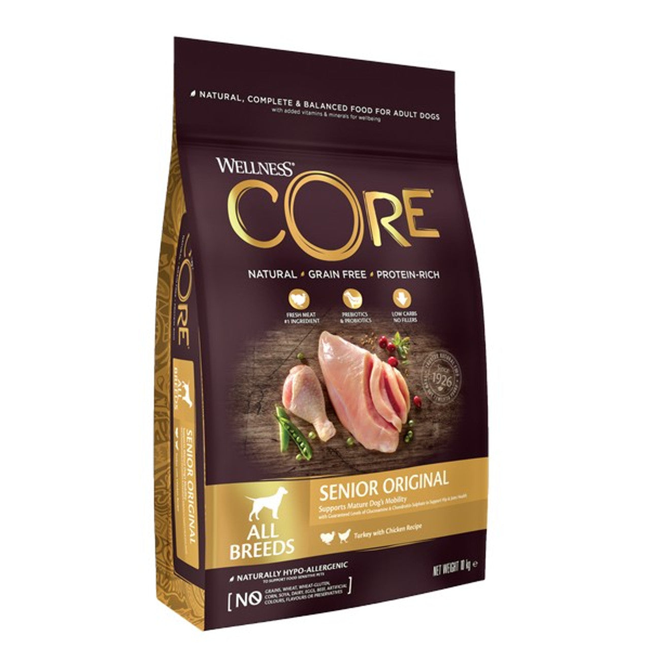 Wellness CORE Dog Dry Senior Original - Turkey with Chicken Recipe 10kg