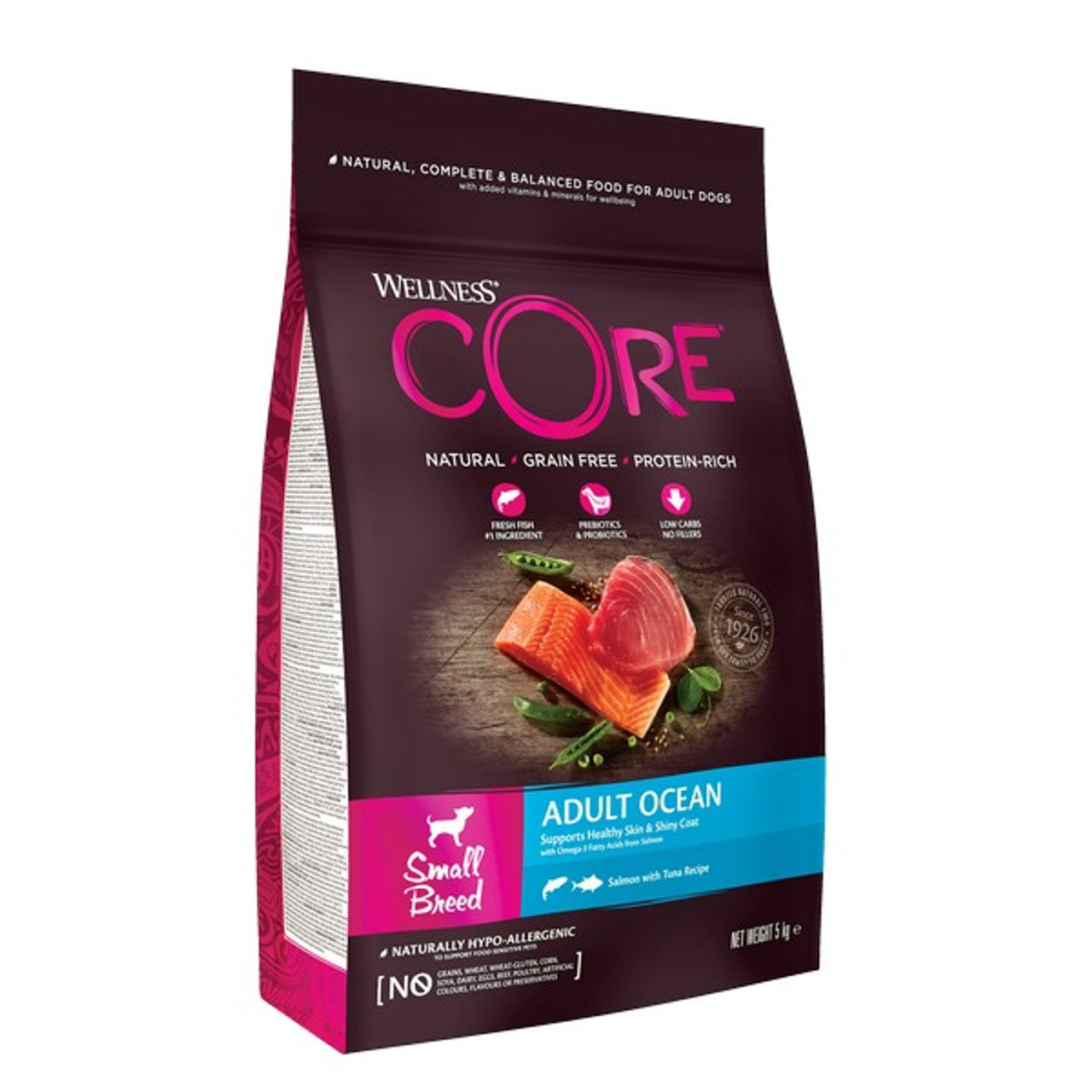 Wellness CORE Dog Dry Small Breed Adult Ocean - Salmon with Tuna Recipe 5kg