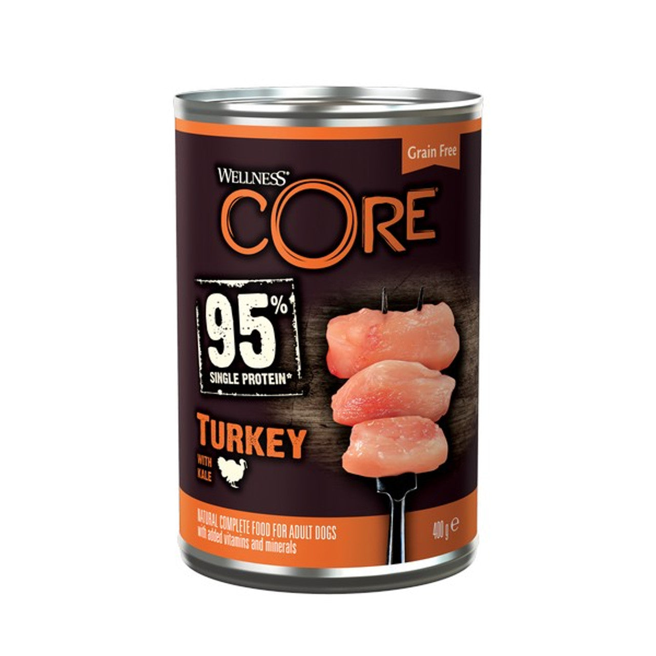 Wellness CORE Dog Wet 95% Single Protein Turkey with Kale Recipe 6 x 400g