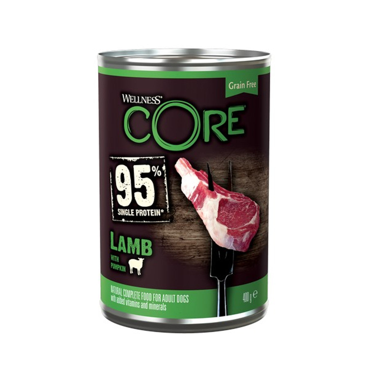 Wellness CORE Dog Wet 95% Single Protein Lamb with Pumpkin Recipe 6 x 400g