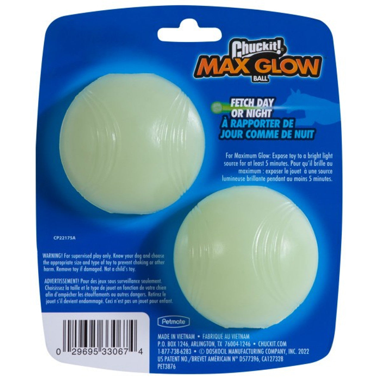 Chuckit! Max Glow Balls Medium (2pk)