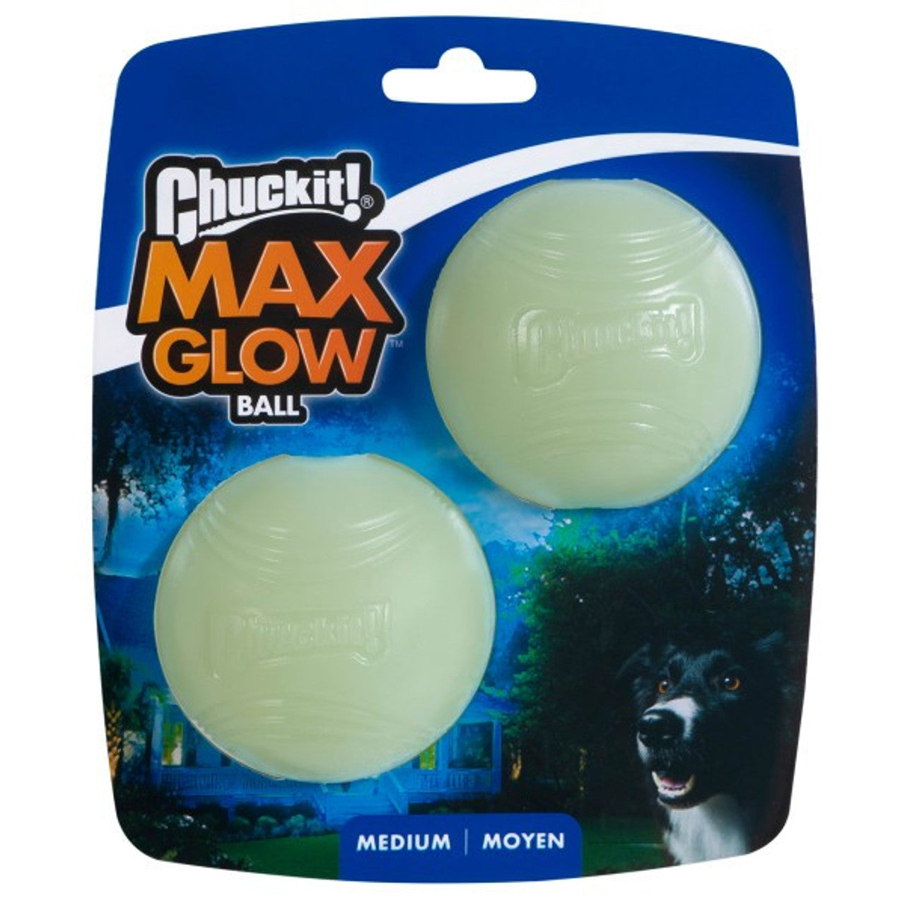 Chuckit! Max Glow Balls Medium (2pk)