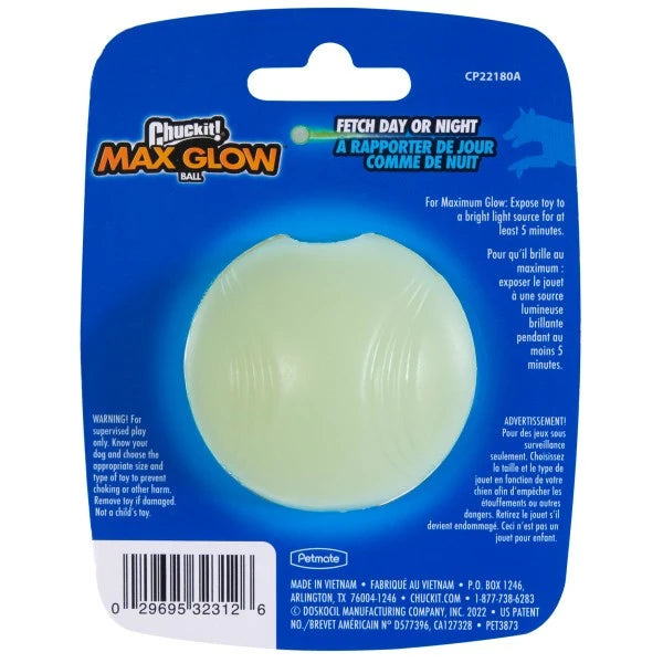 Chuckit! Max Glow Ball 1 Pack Large 7.3cm