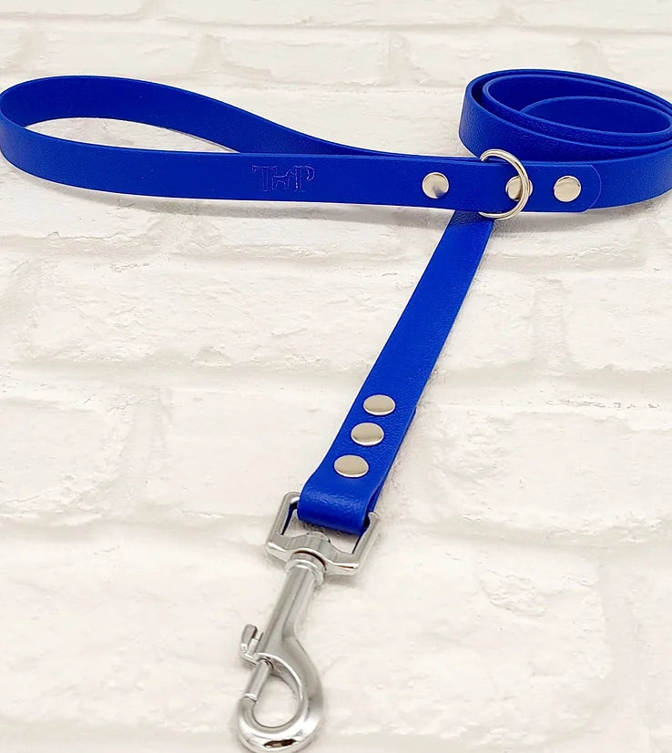 Waterproof BioThane  Dog Lead - Royal Blue Slim