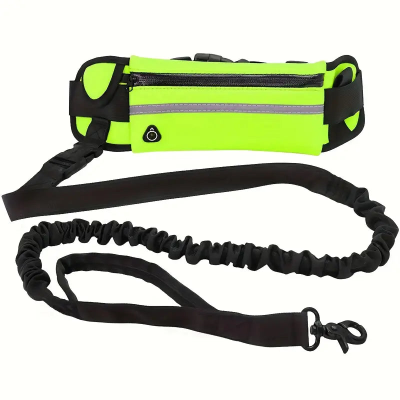 Reflective Hands-Free Dog Leash with Waist Bag