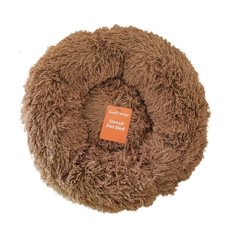 Scallywags  Fluffy Donut Pet Bed 80cm x 26cm