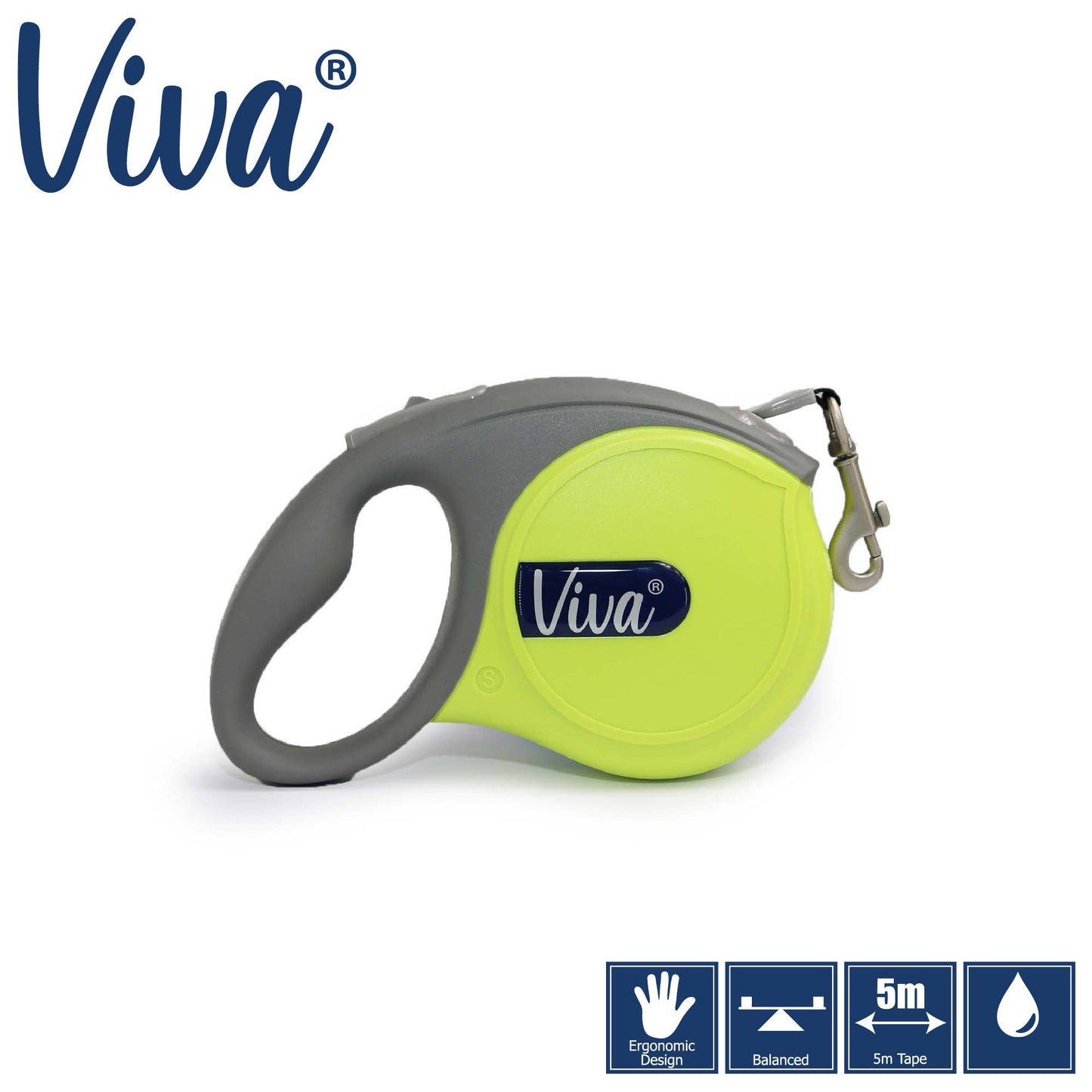 Viva Retractable Lead LARGE: Lime