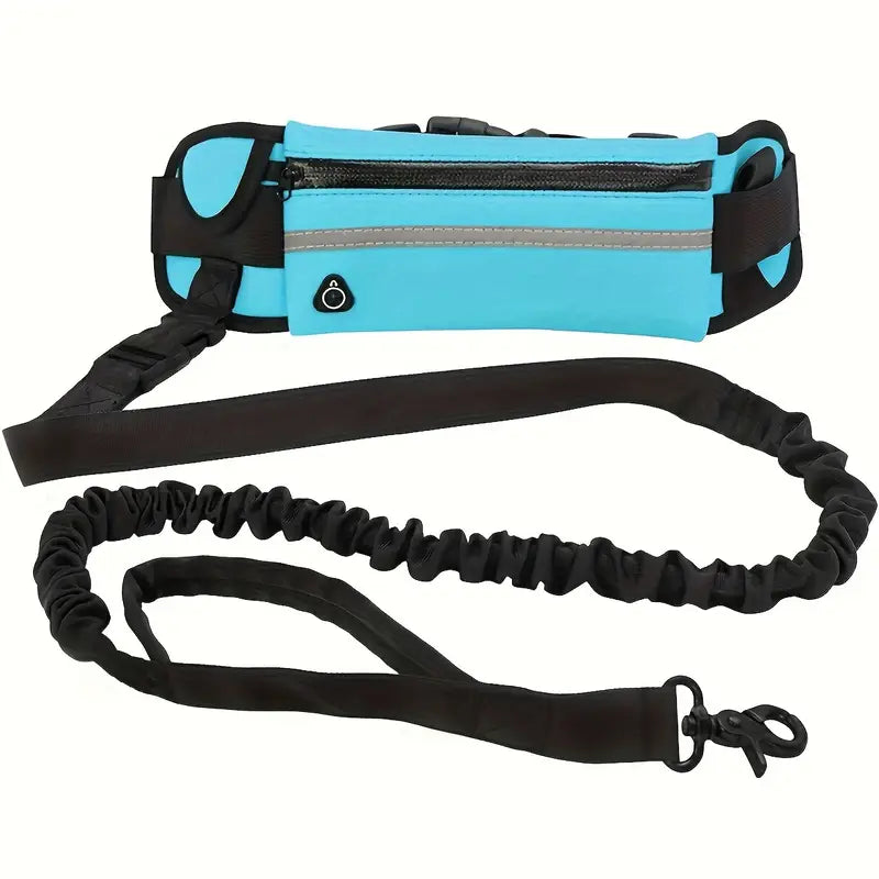 Reflective Hands-Free Dog Leash with Waist Bag