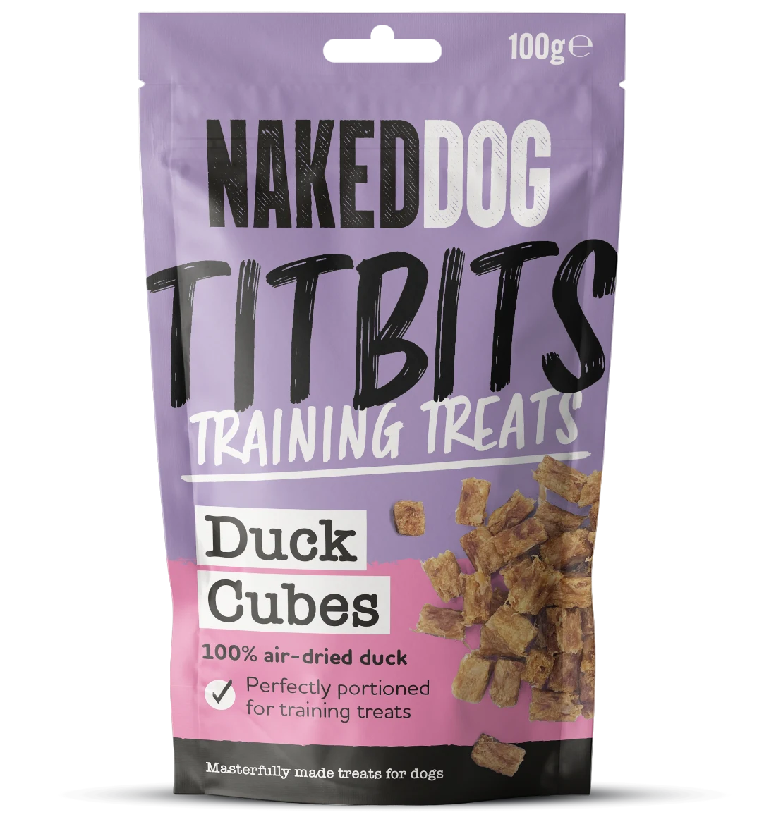 Naked Dog TITBITS training treats Duck 100g