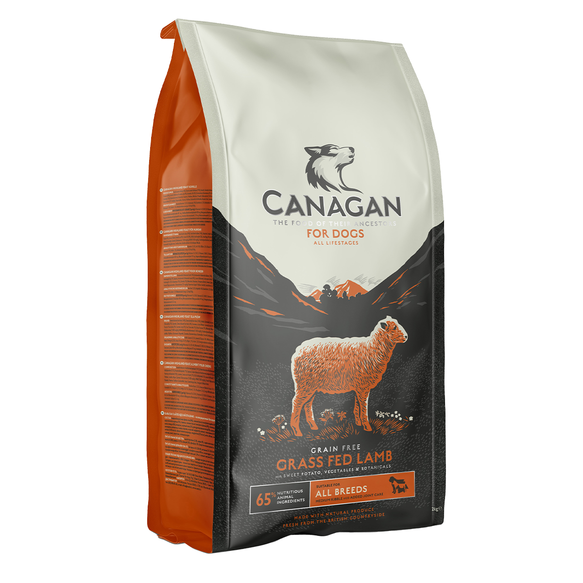 Canagan Grass Fed Lamb For Dogs  2kg Award winning pet food