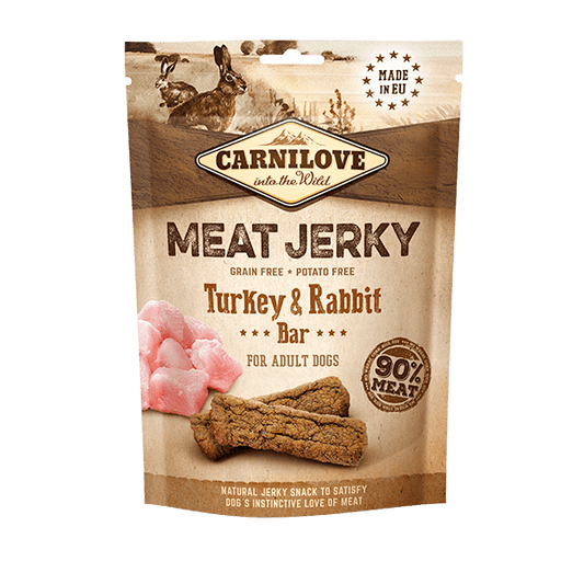 Carnilove Jerky Turkey with Rabbit Bar Dog Treat 100g