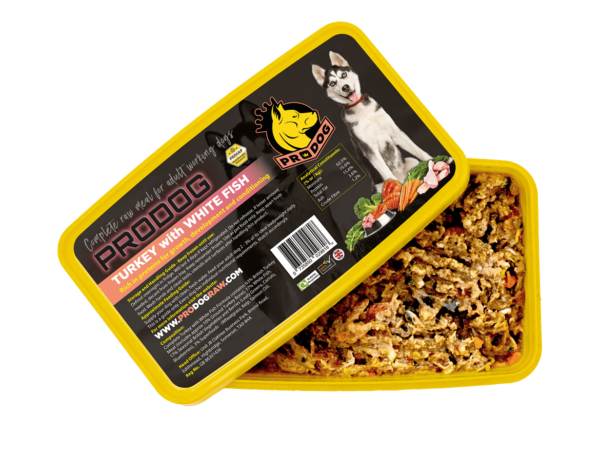 Prodog Turkey & White Fish Complete Raw Dog Food Meal