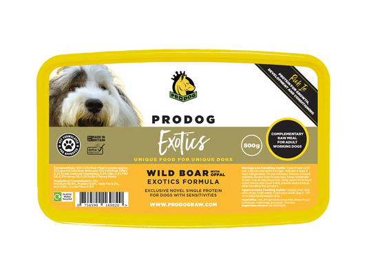 Prodog Wild Boar with Offal Raw Dog Food Meal