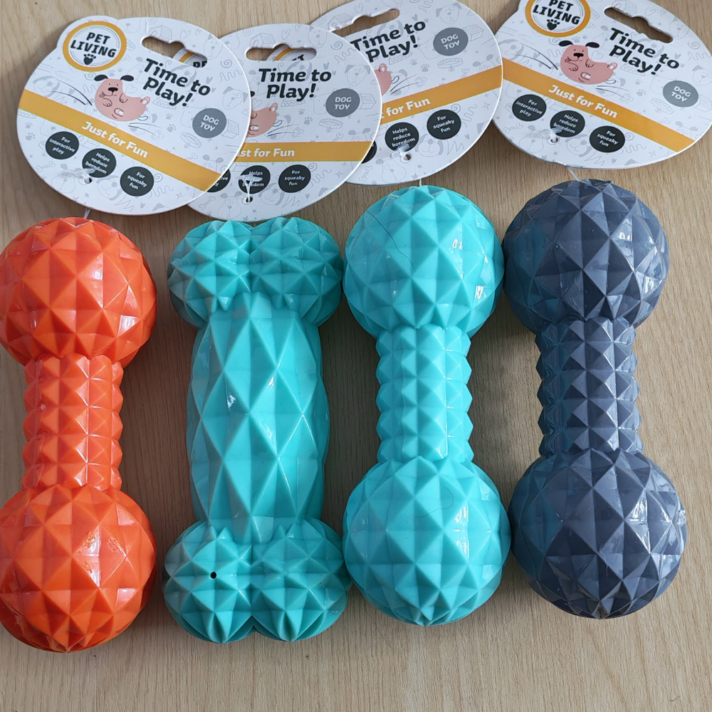 Squeaky Bone/Dumbell Toy