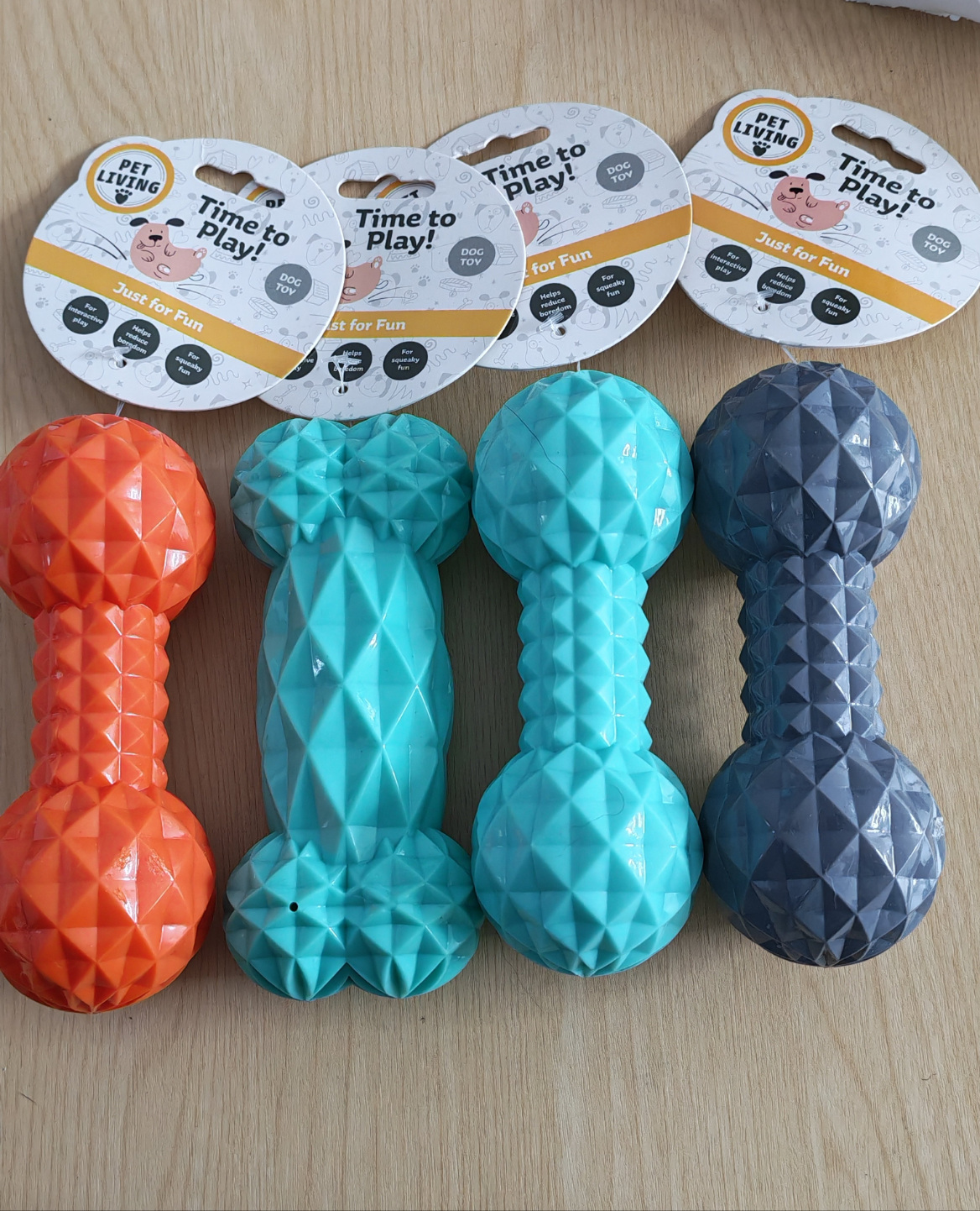 Squeaky Bone/Dumbell Toy