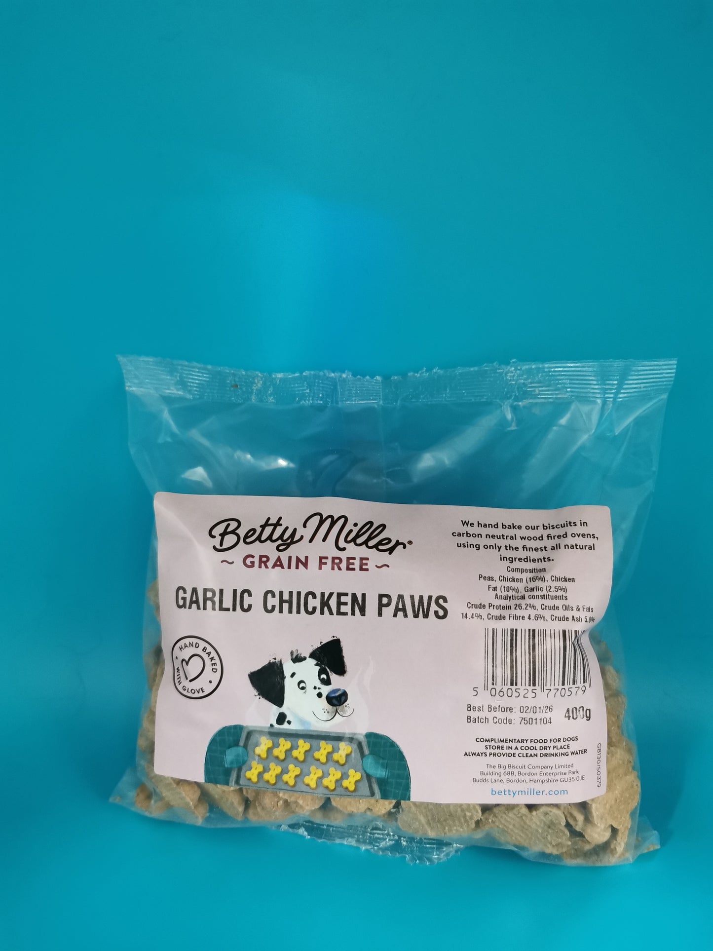 Betty Miller Grain Free Garlic Chicken Paws 400g