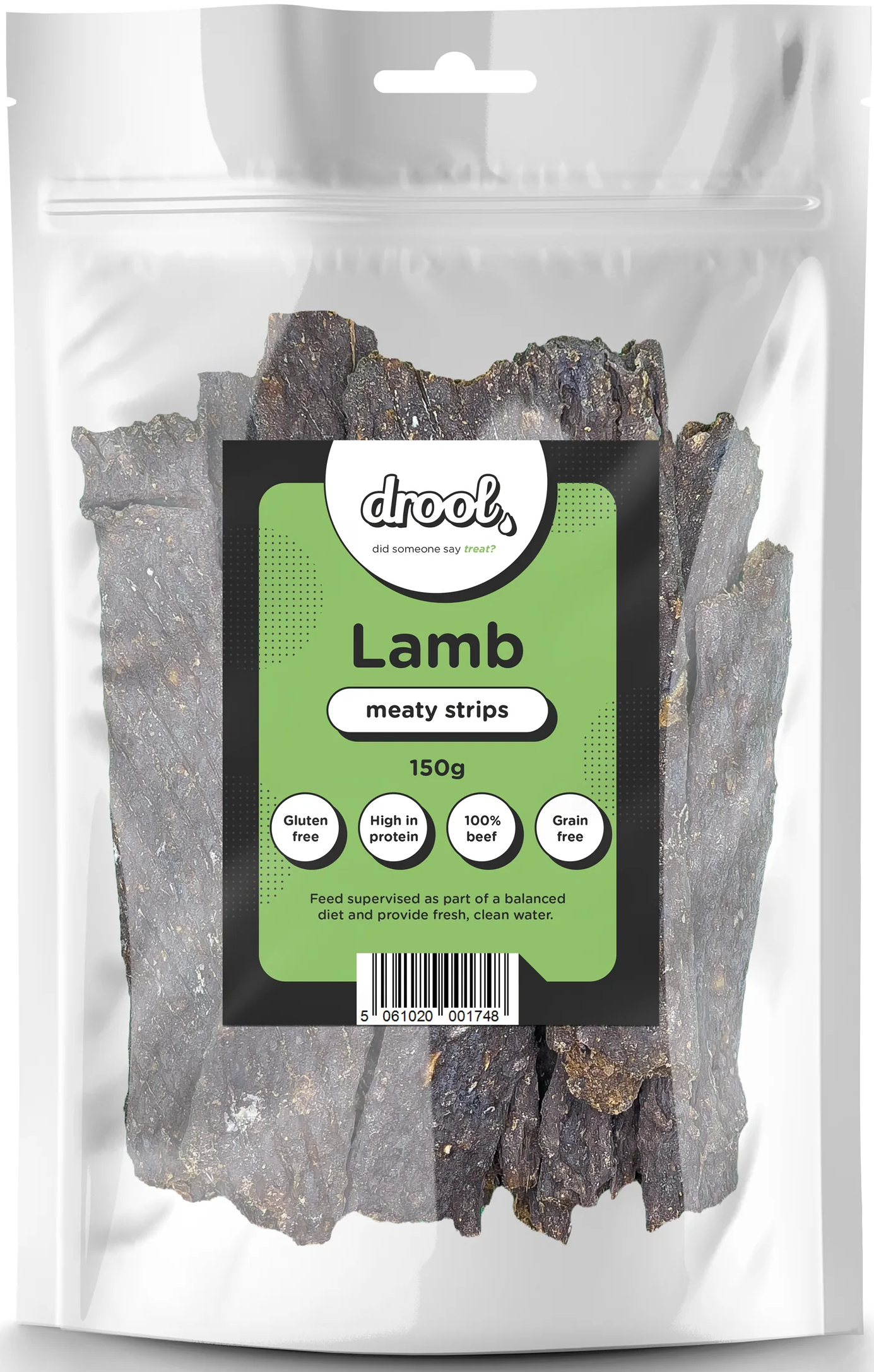 Drool Meaty Strips Lamb 150g