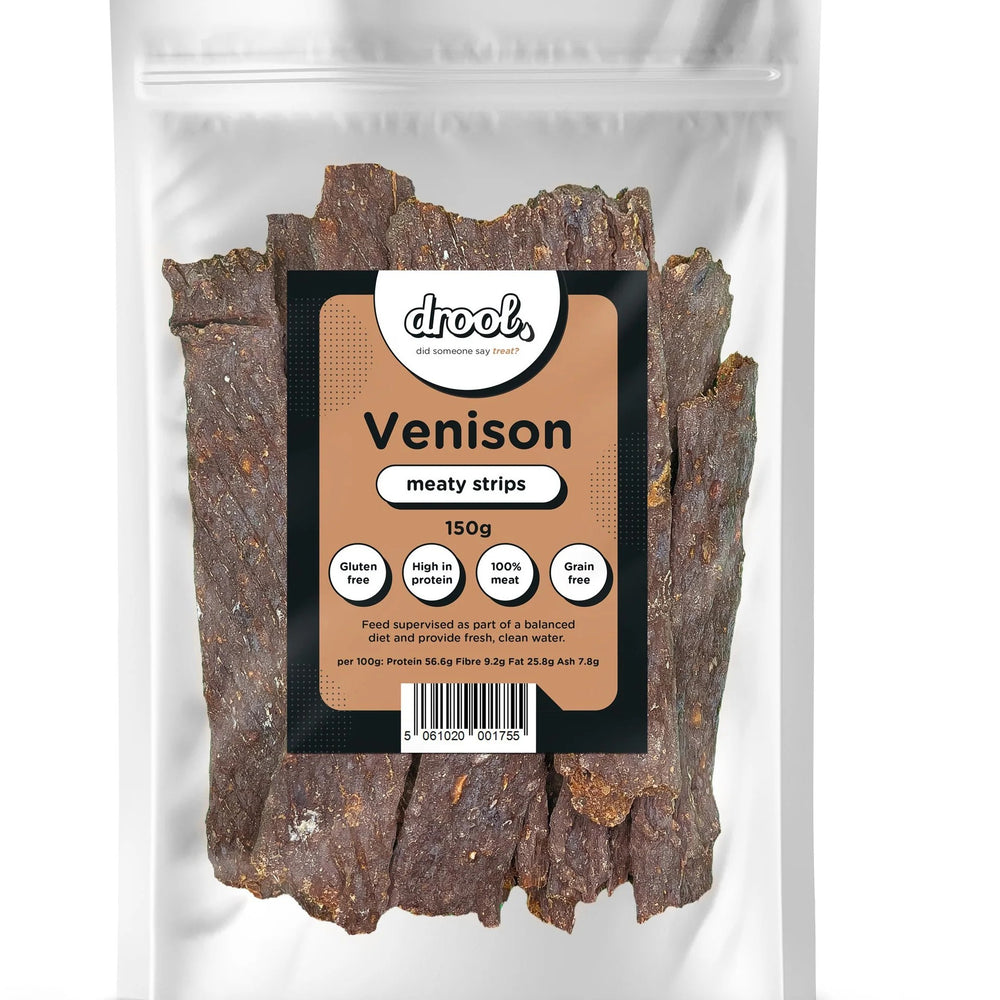 Drool Meaty Strips Venison 150g