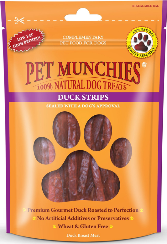 Pet Munchies Duck Strips 90g