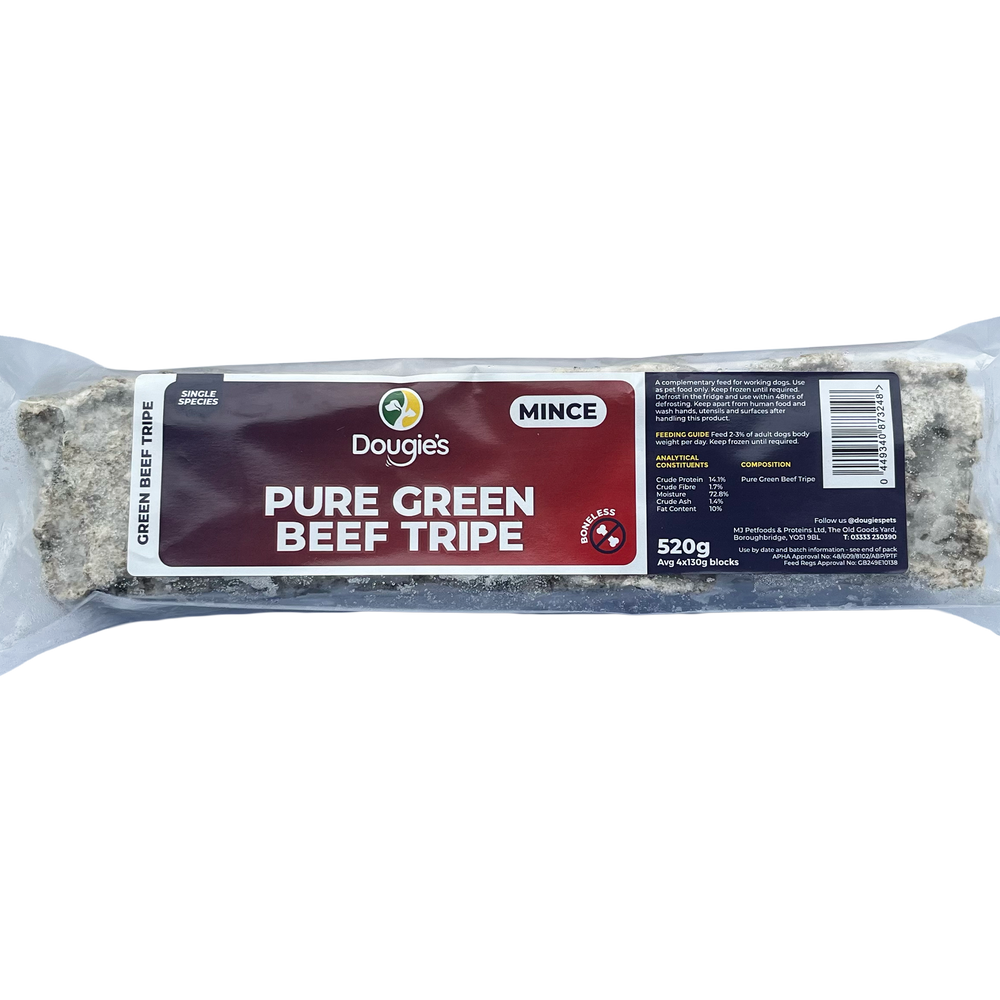 Dougie's Pure Green Beef Tripe 520g
