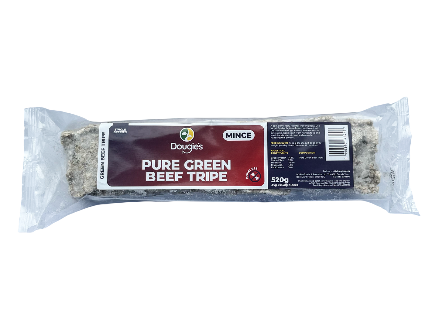 Dougie's Pure Green Beef Tripe 520g
