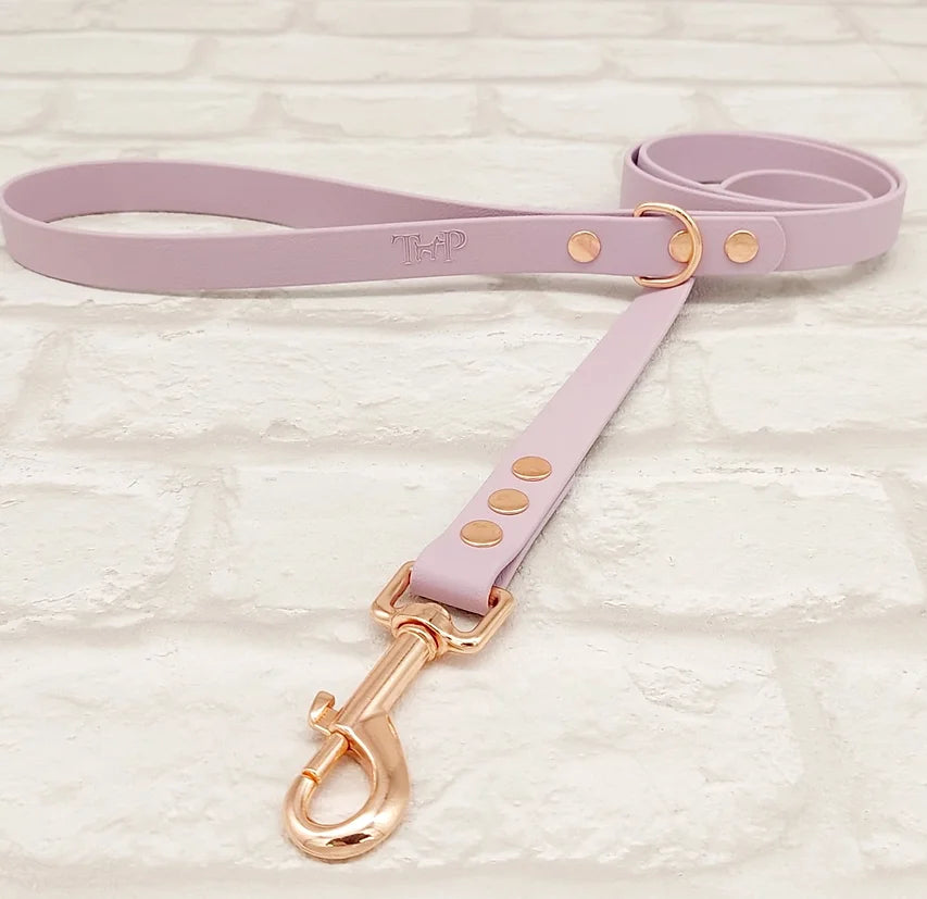 Waterproof BioThane Dog Lead -Lilac