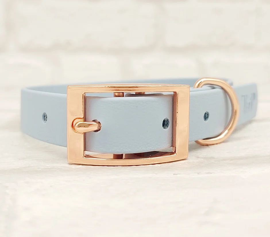 Waterproof BioThane Dog Collar Pastel Blue