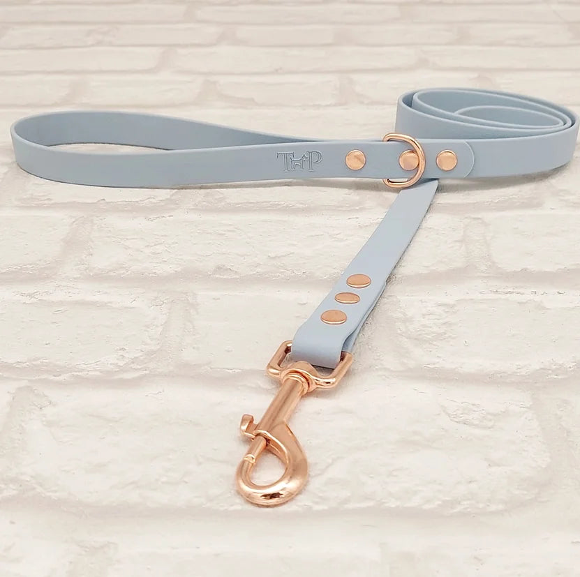 Waterproof BioThane Dog Lead - Pastel Blue