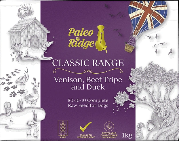 Paleo Ridge Classic Venison, Beef Tripe and Duck 1kg