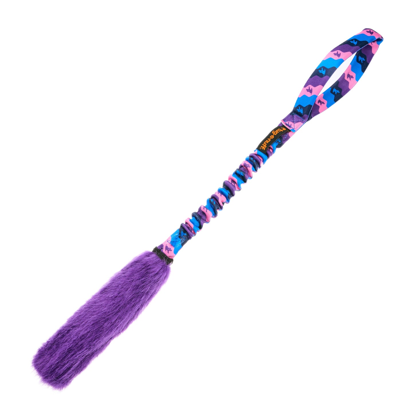 Bright Fauxtastic | Tough Dog Toy | Tug-E-Nuff: Orange Pattern