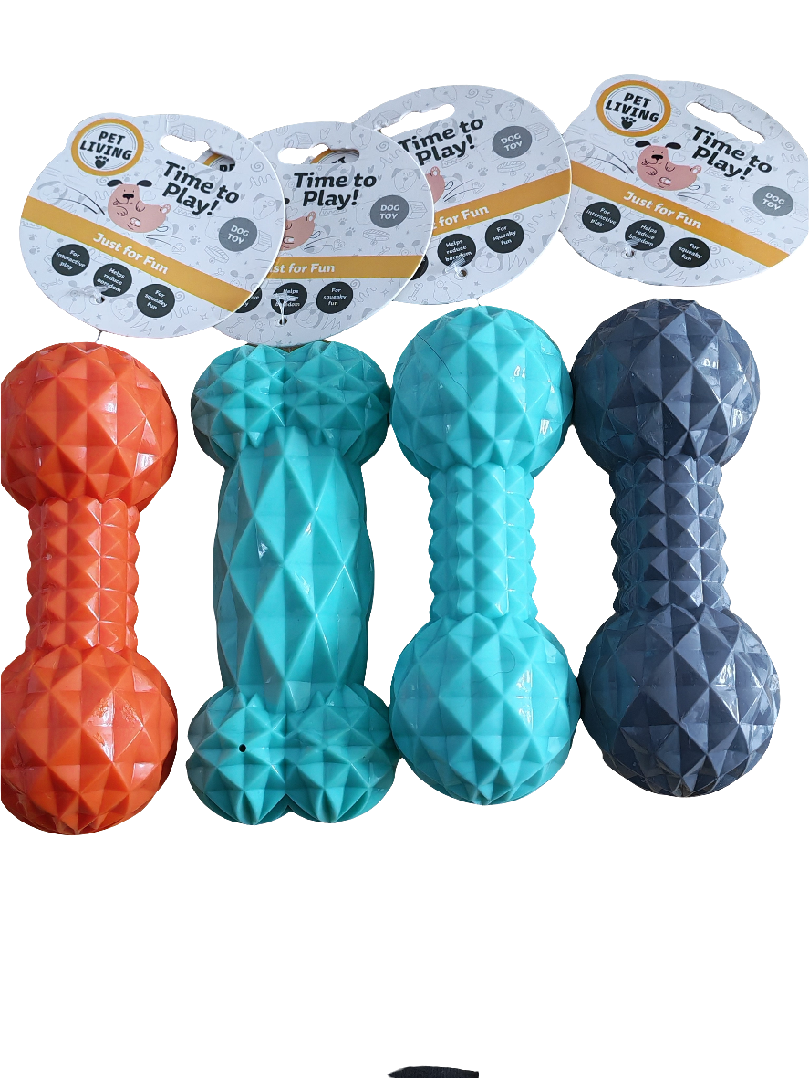 Squeaky Bone/Dumbell Toy