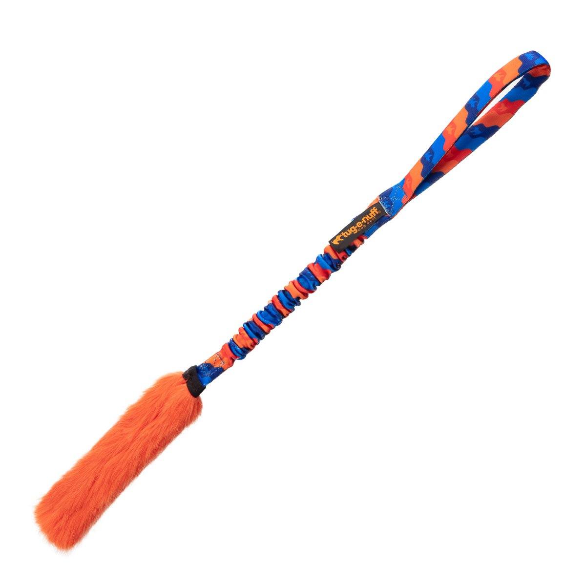 Bright Fauxtastic | Tough Dog Toy | Tug-E-Nuff: Orange Pattern