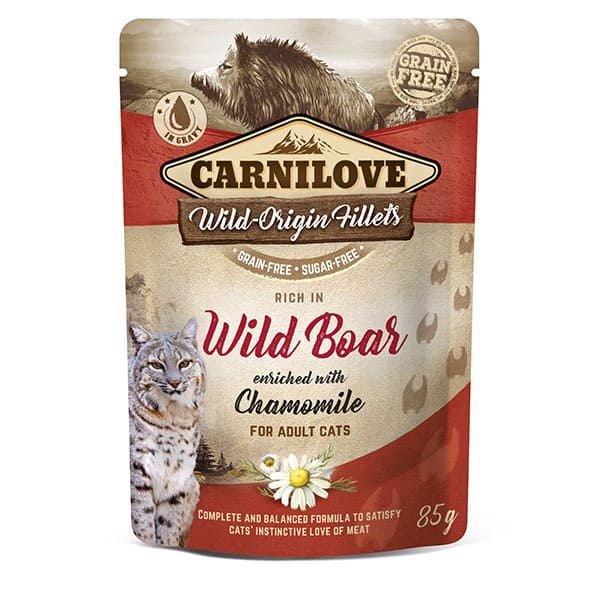 Carnilove Cat Pouch Wild Boar with Camomile 85g
