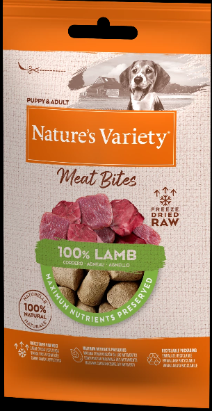 Natures Variety Freezer Dried Meat Bites Lamb