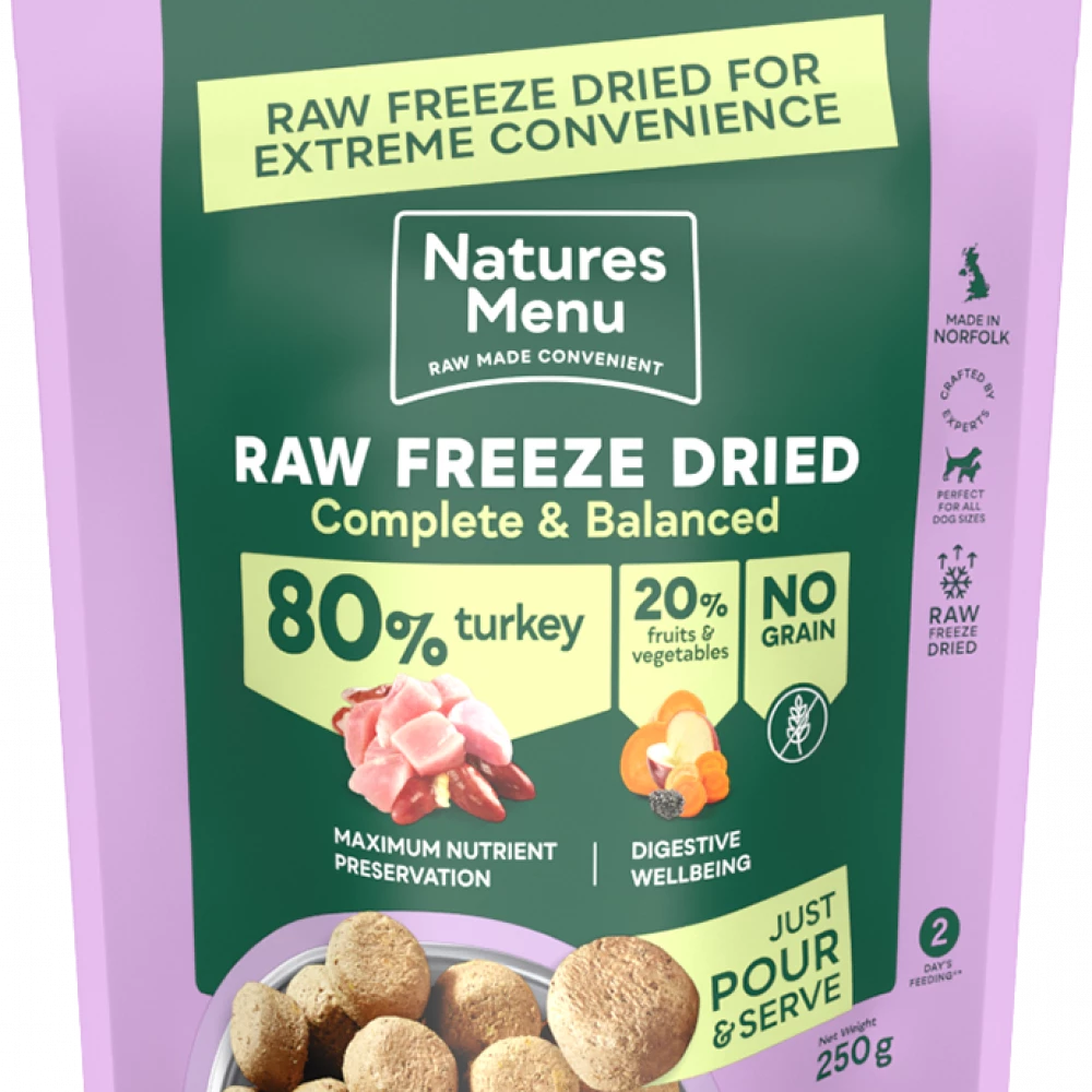 Complete Freeze Dried Food  80/20 Turkey For Adult Dogs
