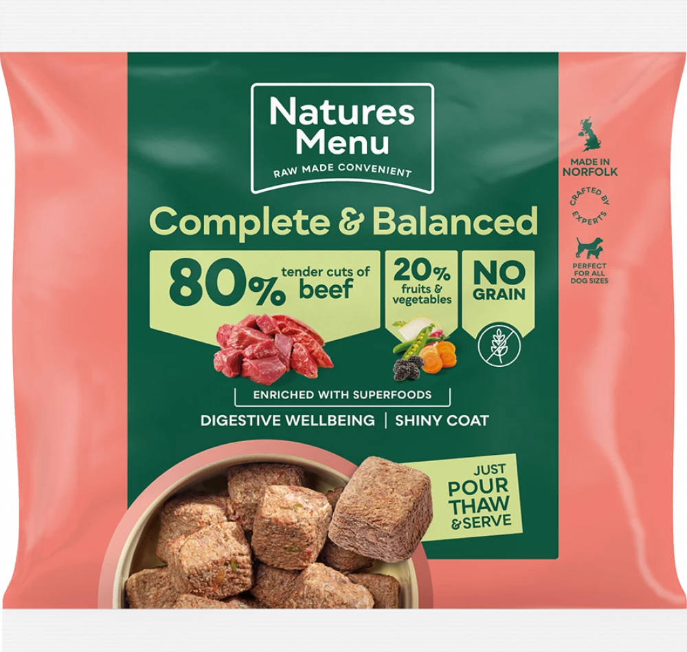 Natures Menu  BEEF WITH SUPERFOODS 80/20 FOR ADULT DOGS 1kg