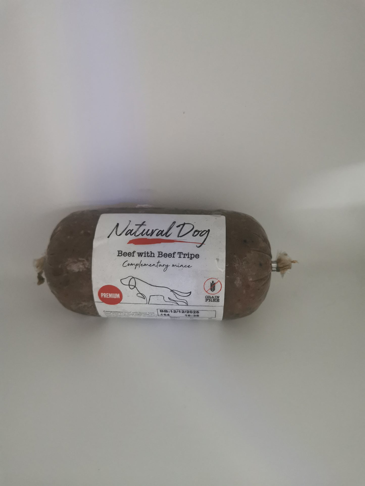 Natural Dog Beef With Beef Tripe Chub 500g