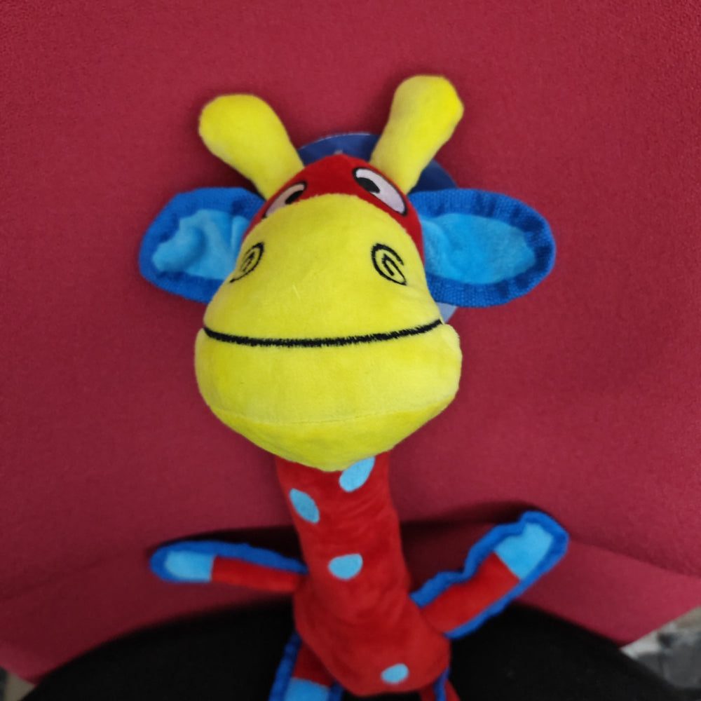 Plush comic Giraffe Dog Toy with squeaker
