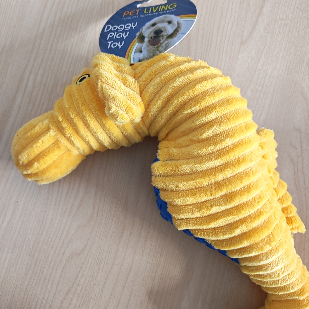 Honking Plush Seahorse Dog Toy