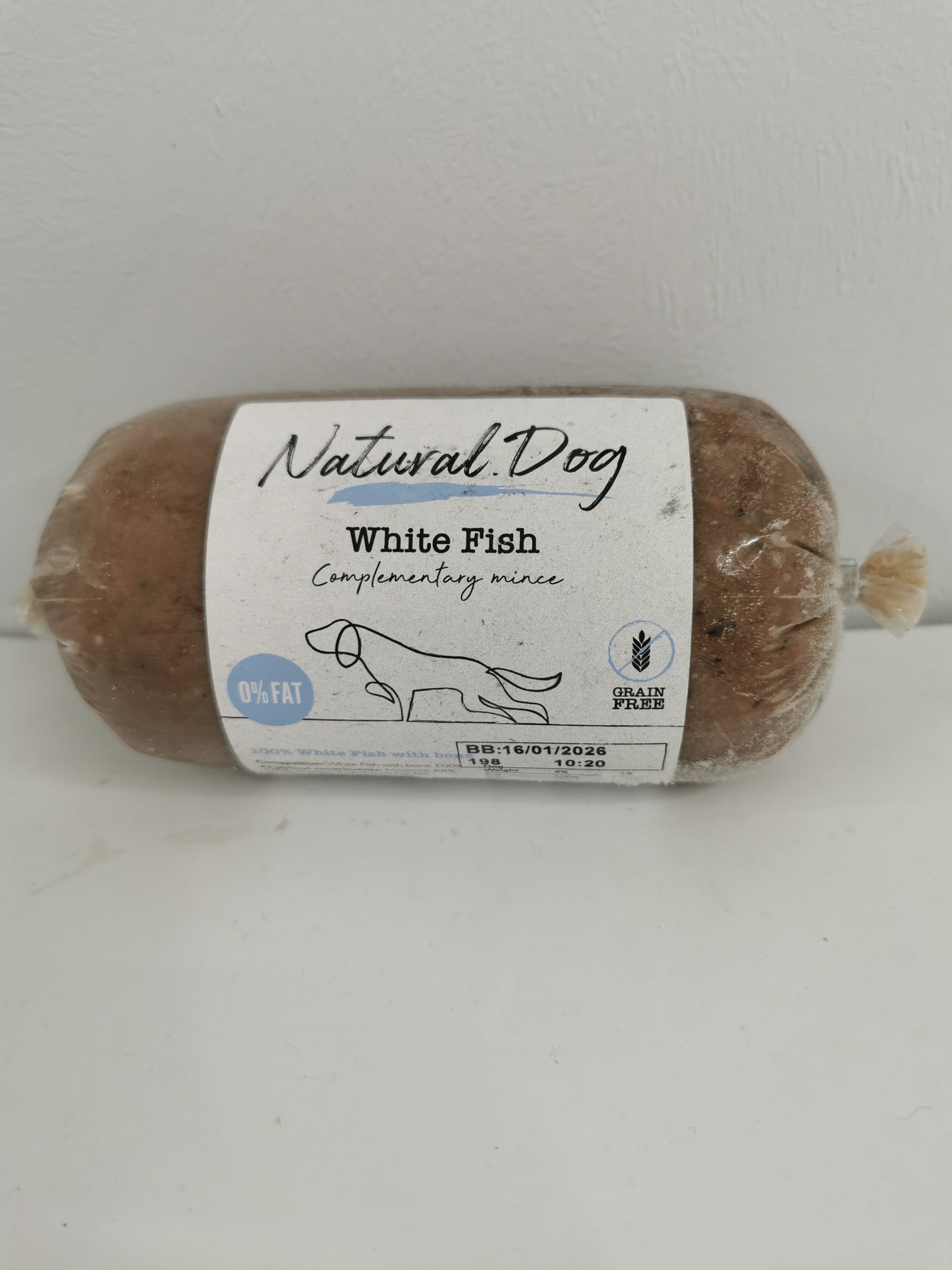 Natural Dog White Fish Complementary Mince Chub 500g
