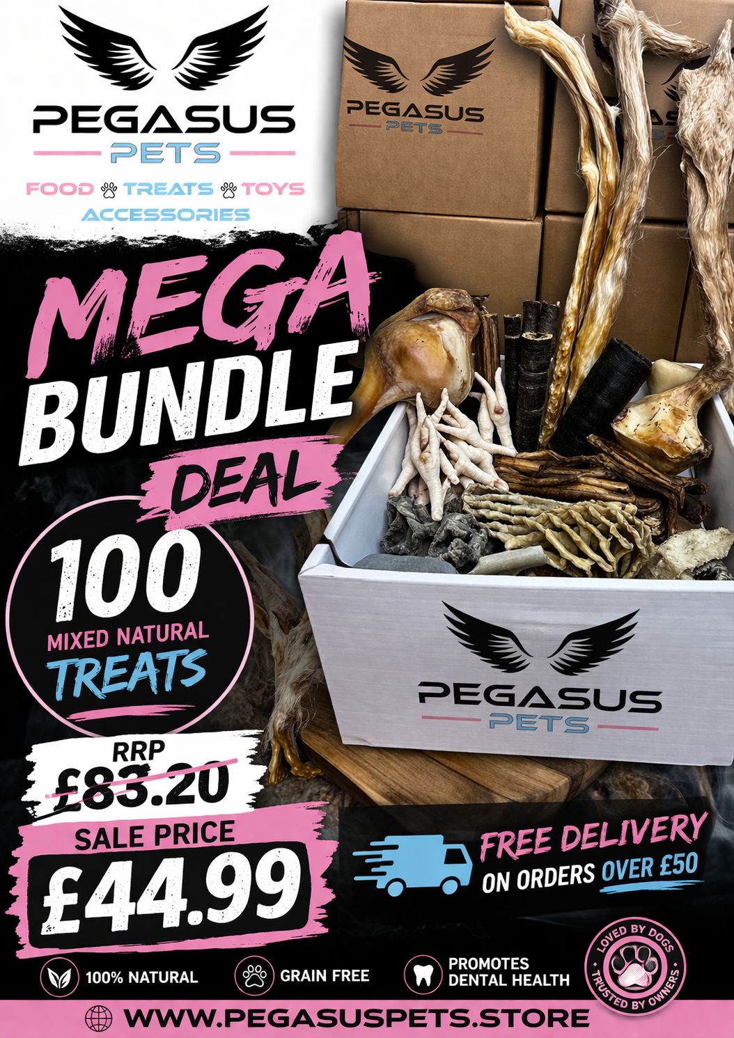 100 Treat Treasure Chest Mega Box